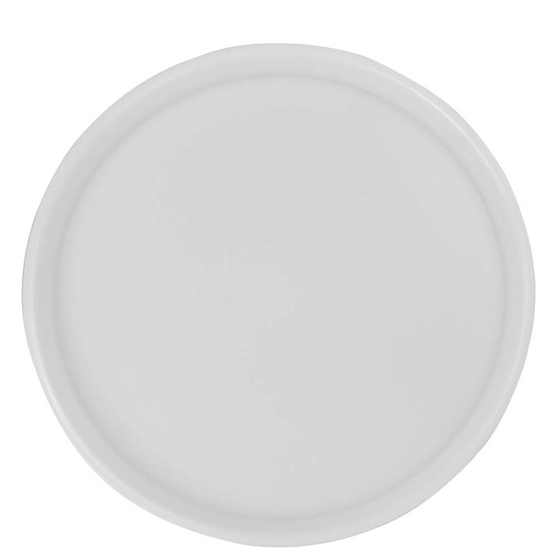 Saedy White Plastic Fast Food Trays, Round Serving Trays(4 Packs) - Image 1
